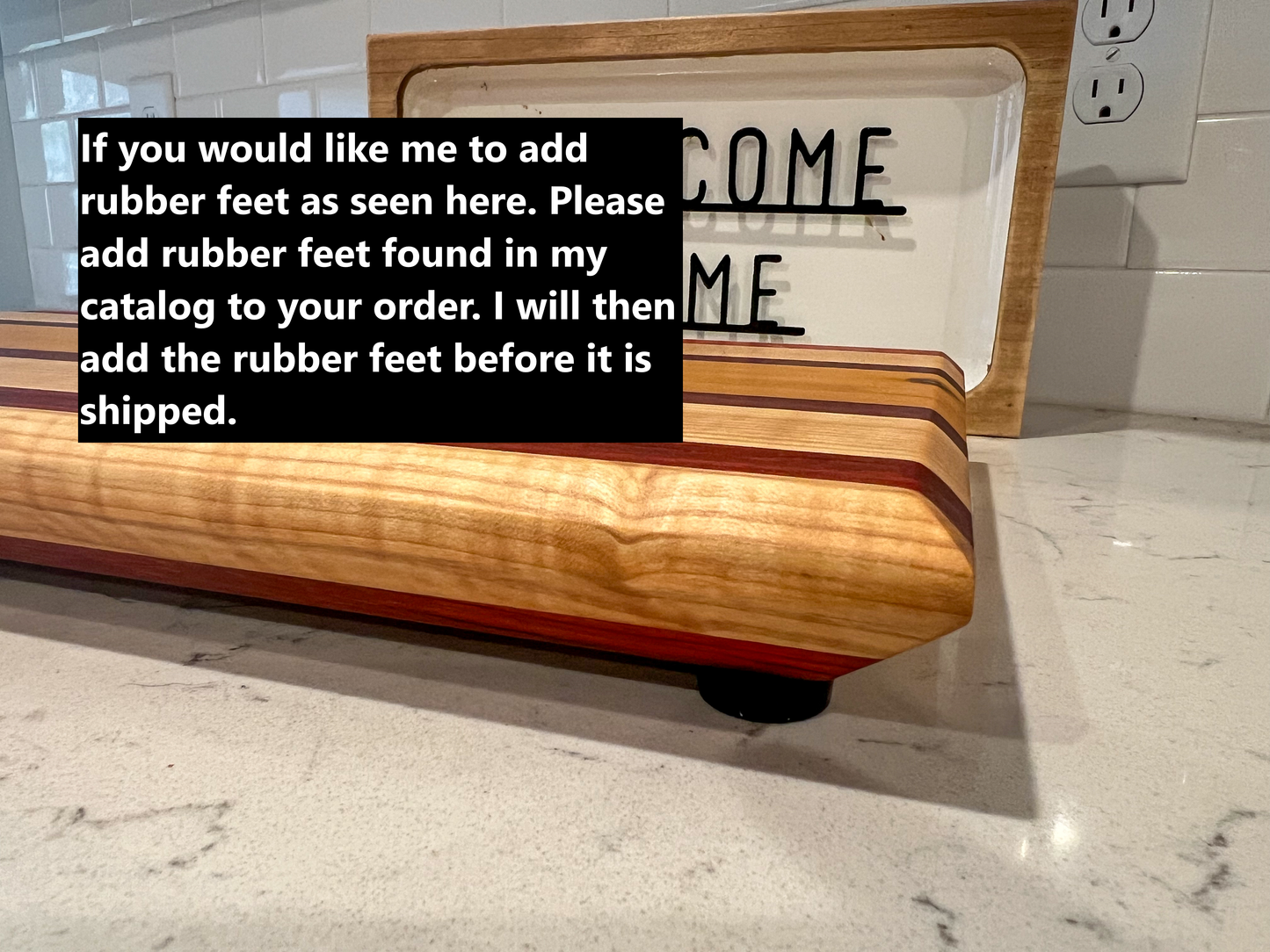 Hard Maple, Padauk, Purple Heart, & Tempisque Cutting Board