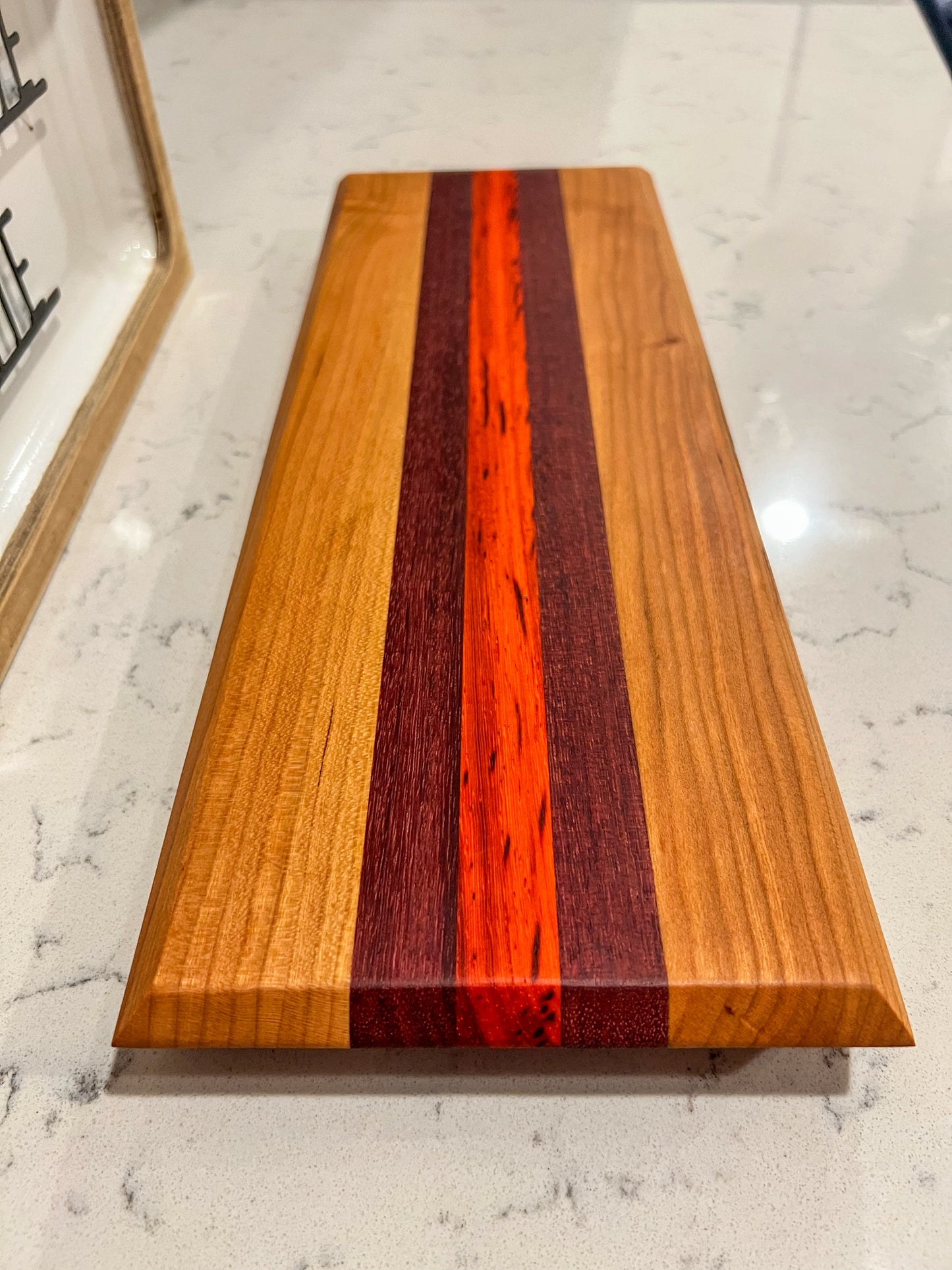 Cherry, Purple Heart, & Padauk Charcuterie Board