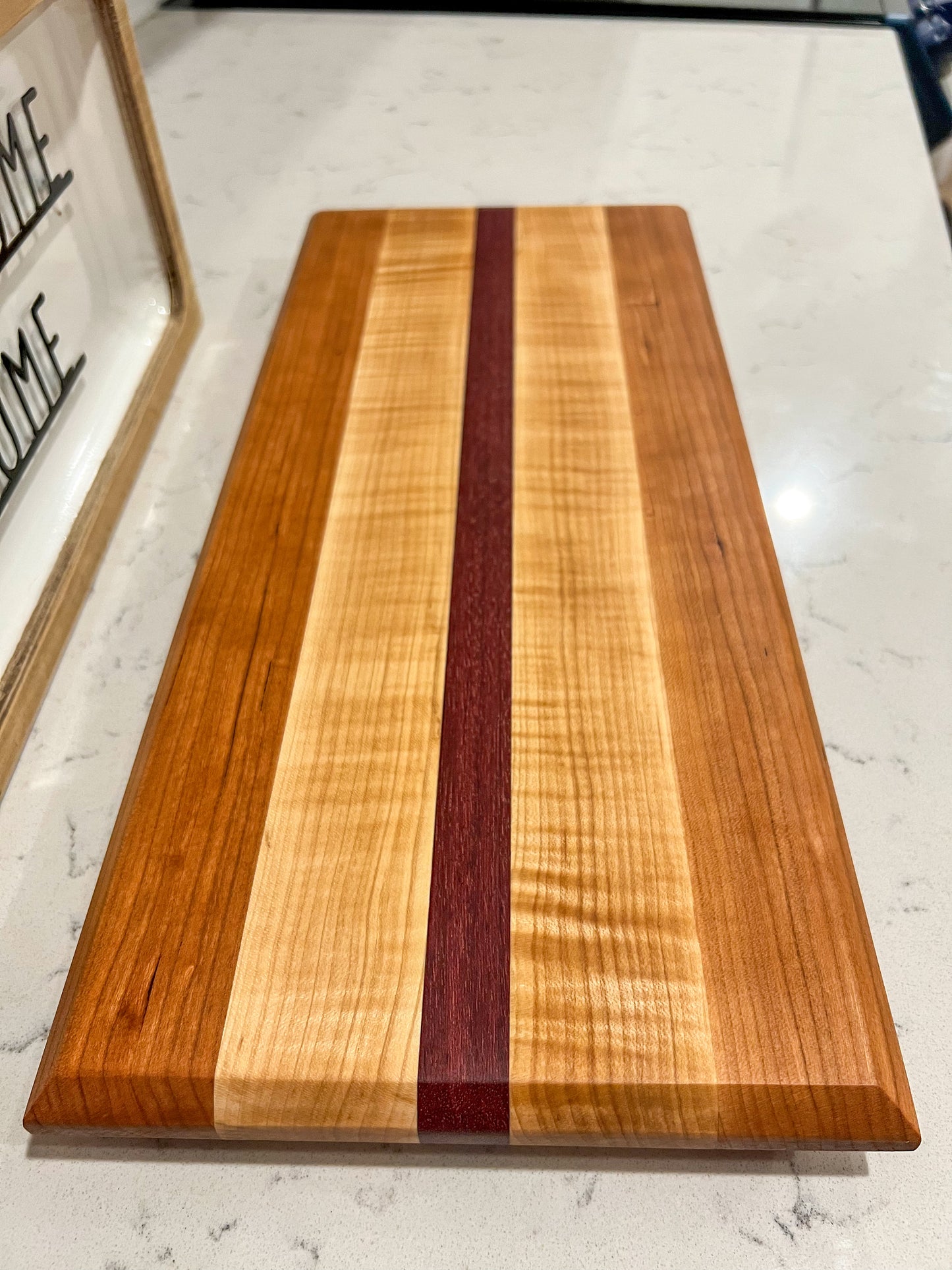 Cherry, Hard Maple, & Purple Heart Cutting Board