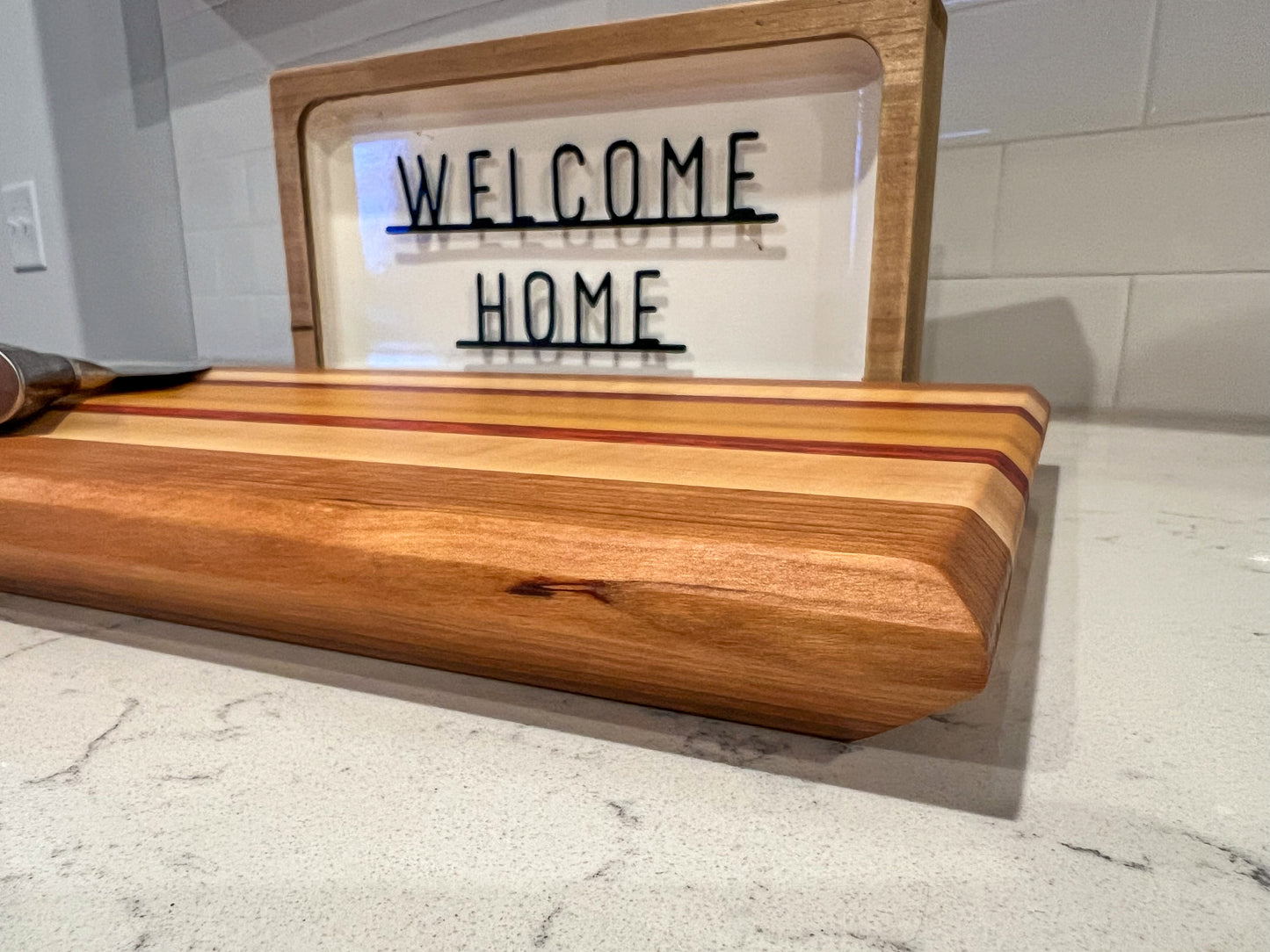 Cherry, Hard Maple, Padauk, & Tempisque Cutting Board